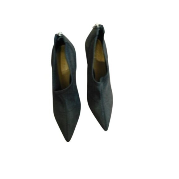 Badgley Mischka Size 8 Black STRETCH Pointy Toe Bootie Heels NWT - Picture 2 of 4